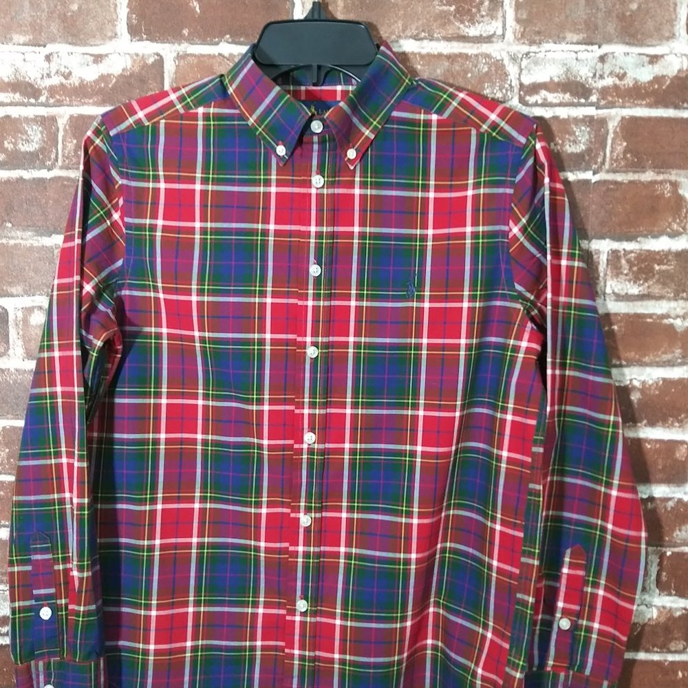 Boy's  Large (14-16)  Polo Ralph Lauren - Natural Stretch / Long Sleeve